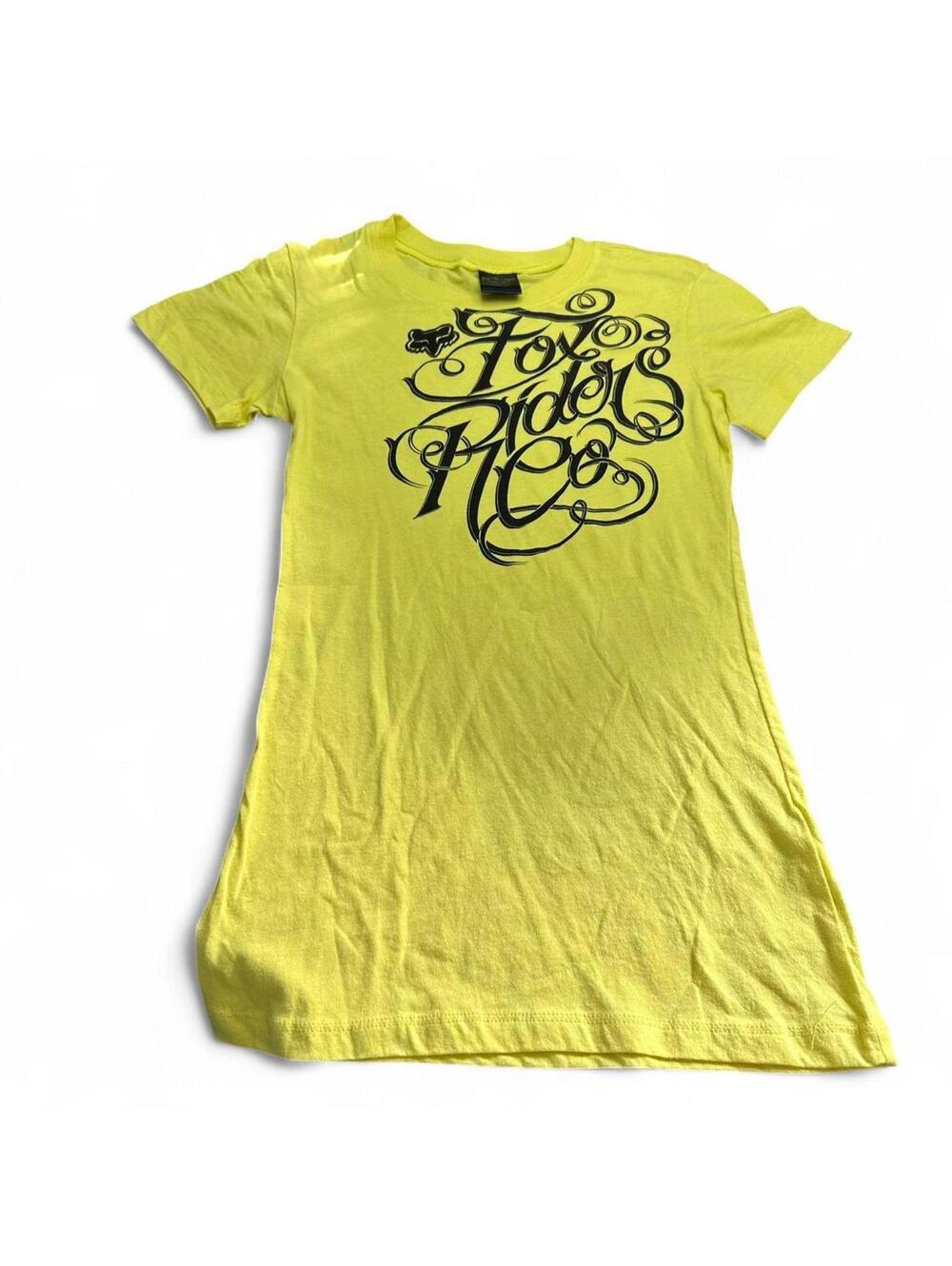 Neon Fox Racing Tee - Small - Y2K Style!